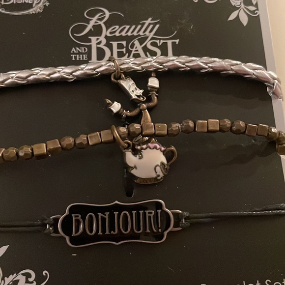 NWT Disney Beauty and the Beast Bonjour Mrs. Potts and Lumiere bracelets - Picture 2 of 3